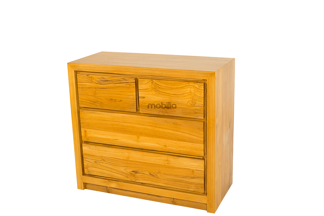 Nova 90cm Tall Rectangular Chest of Drawers with Minimalist Design - Image 2