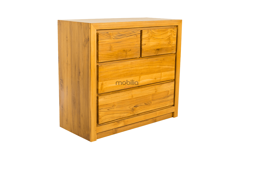 Nova 90cm Tall Rectangular Chest of Drawers with Minimalist Design - Image 3