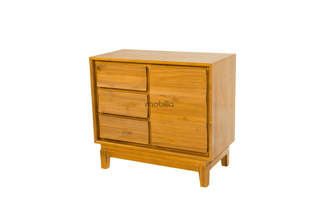 Andromeda 100cm Wide Rectangular Chest of Drawers with Wave Design - Image 2