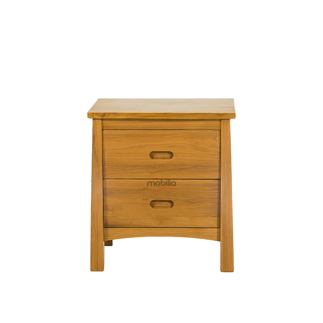 Stellara 2 Drawers Bedside Table with Minimalist Design