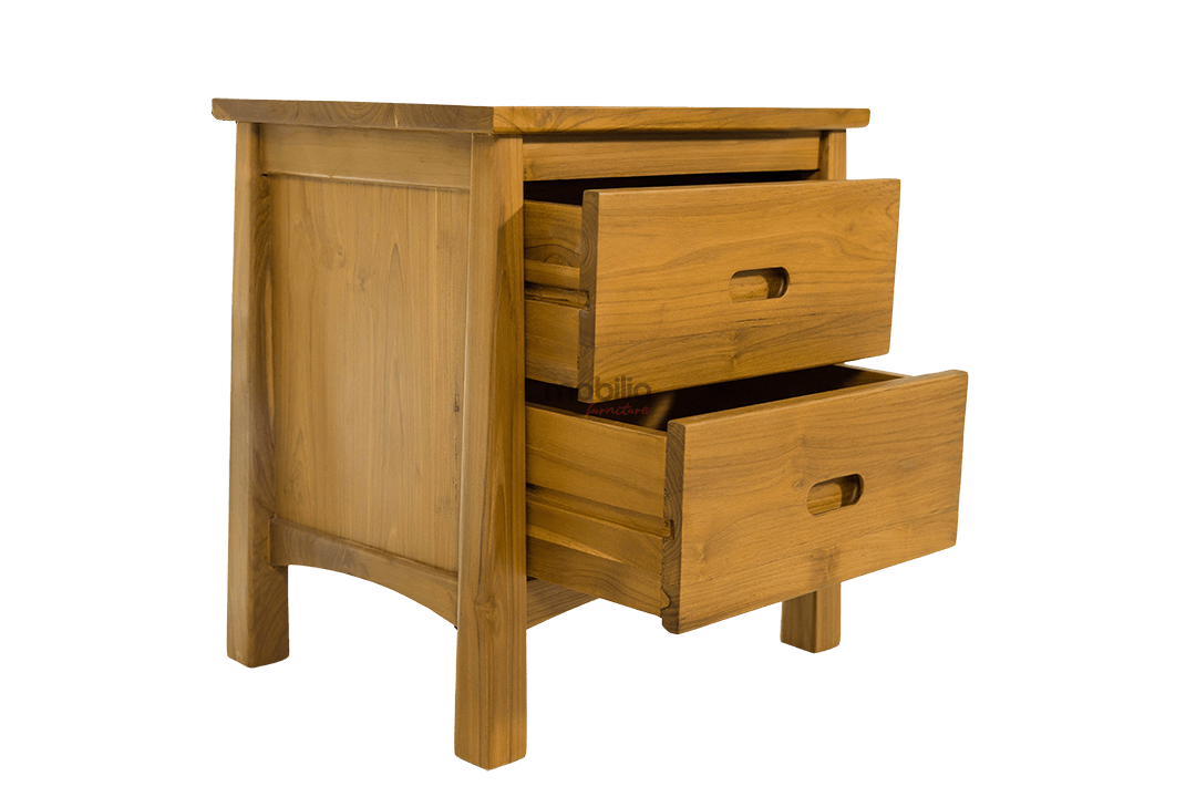 Stellara 2 Drawers Bedside Table with Minimalist Design - Image 3