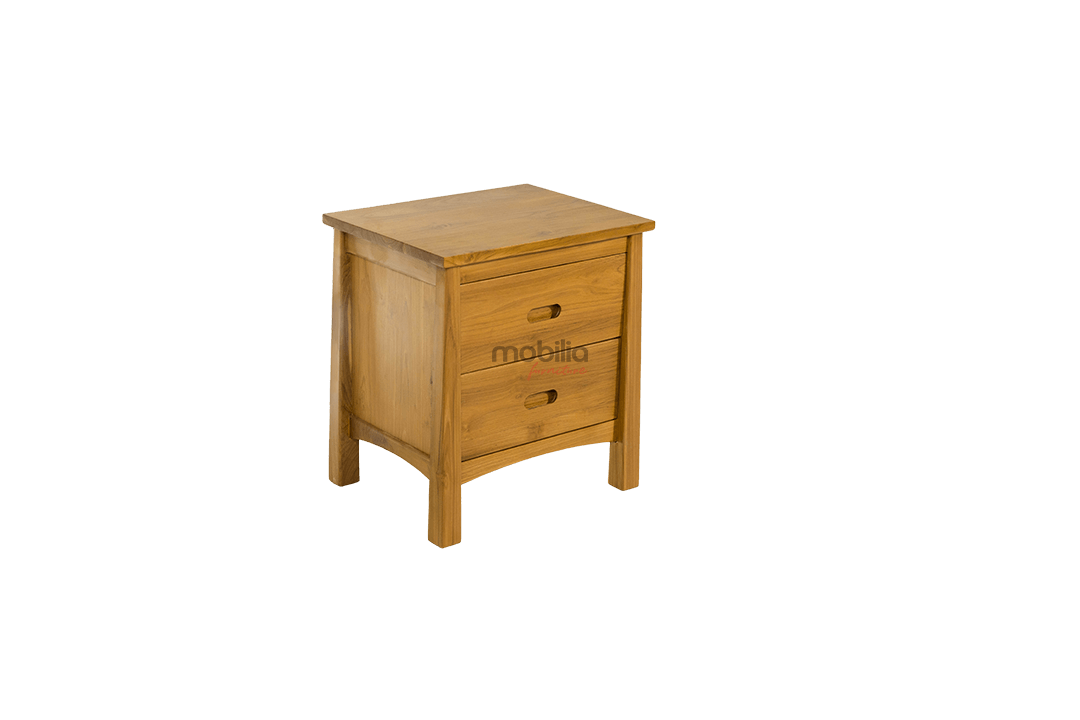 Stellara 2 Drawers Bedside Table with Minimalist Design - Image 4