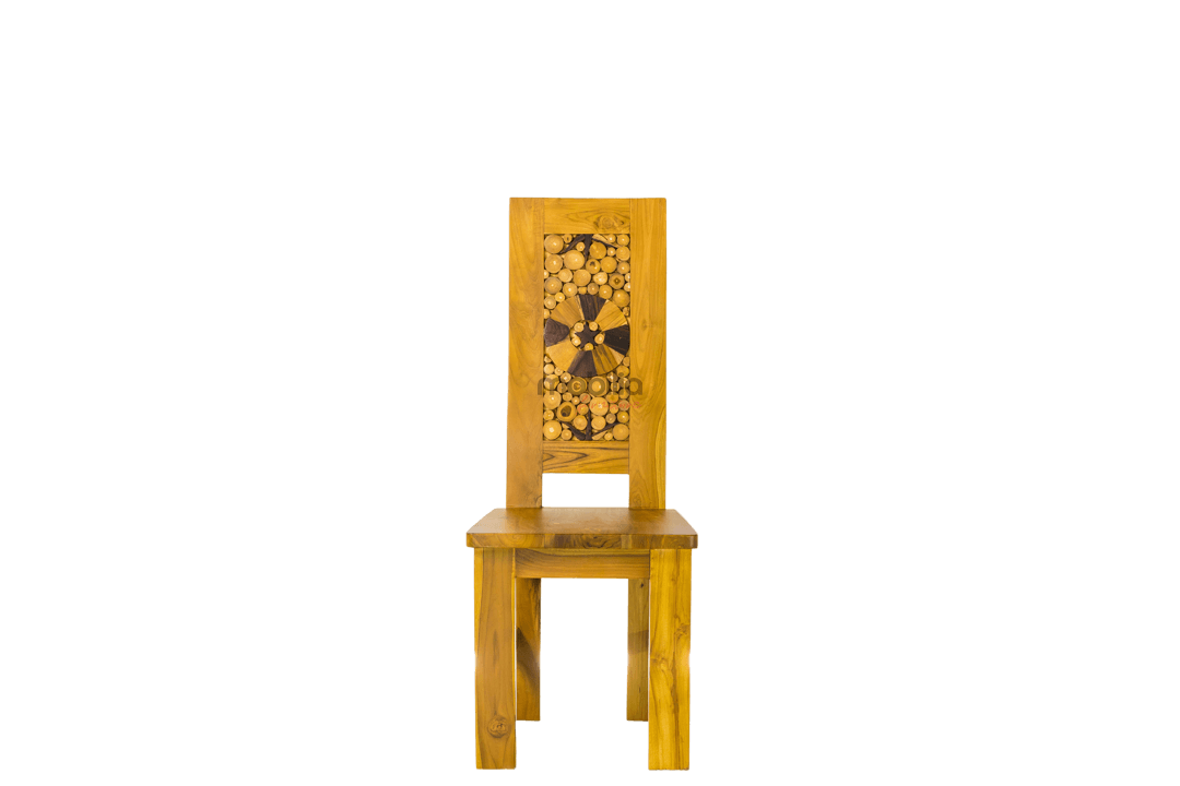 6 Seater Cajun Dining Set with Coin Design - Image 6