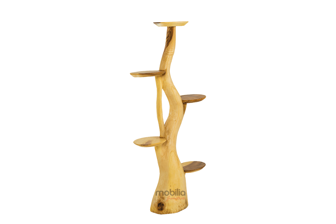 Trezia 140cm Tall Tree Shelf with Plates Design - Image 4