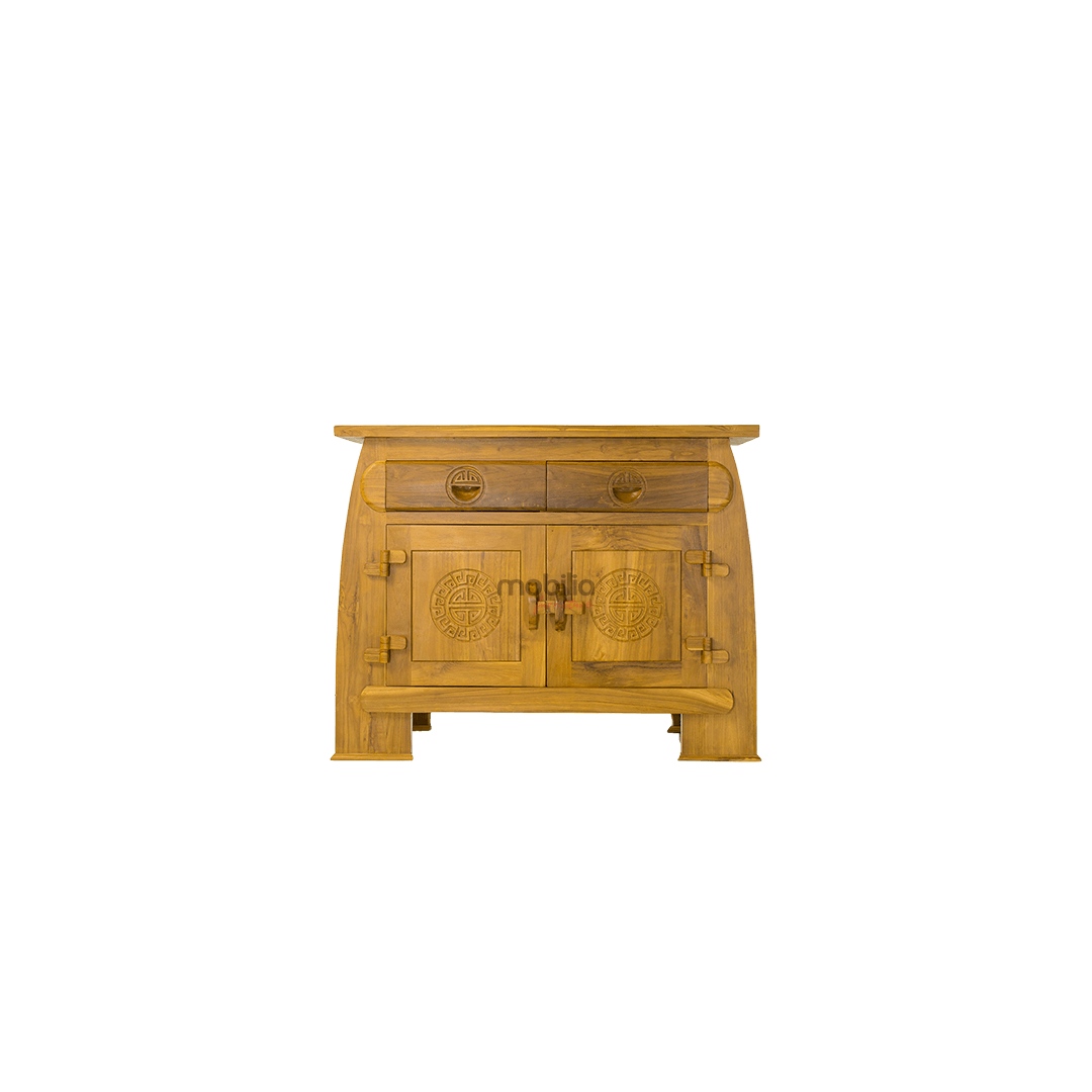 Lavender 100cm Wide Rectangular Bahut with Honk Kong Design