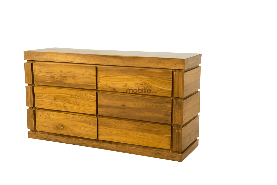 Poppy 150cm Wide Nine Drawers Rectangular Bahut with Tahu Design - Image 2