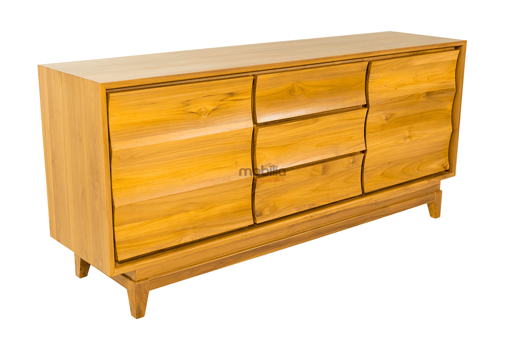 Dandelion 200cm Wide Rectangular Bahut with Wave Design - Image 3