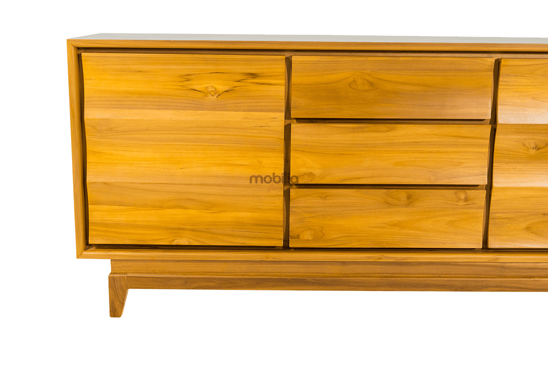 Dandelion 200cm Wide Rectangular Bahut with Wave Design - Image 4