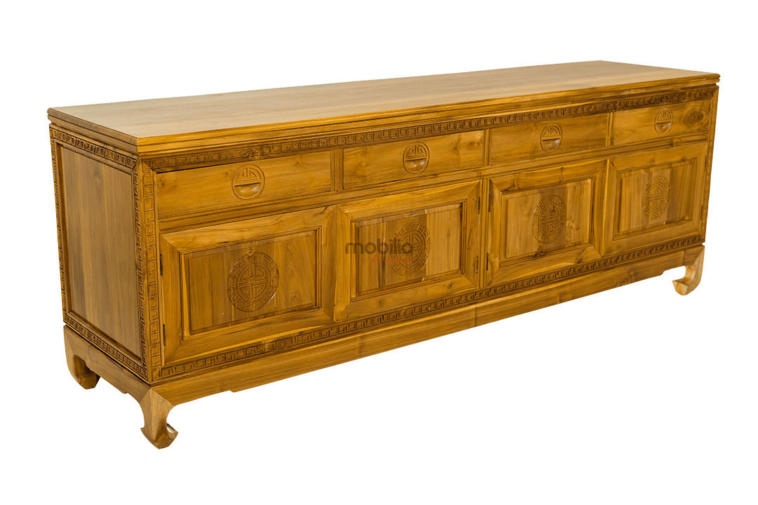 Daffodil 200cm Wide Rectangular Bahut with Hong Kong Design - Image 3