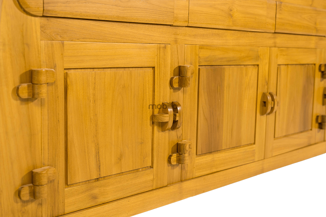 Crocus 200cm Wide Rectangular Bahut with Joglo Design - Image 2