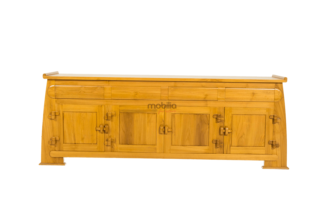 Crocus 200cm Wide Rectangular Bahut with Joglo Design - Image 3