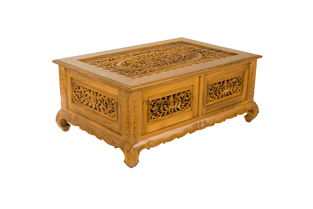 Constantinople 120cm Wide Rectangular Coffee Table with Sculpture Design - Image 3