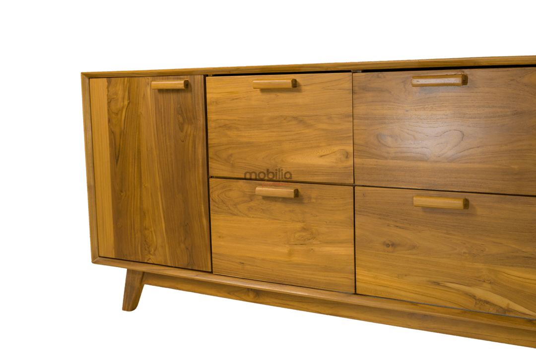 Pompeii Rectangular TV Unit with Retro Design - Image 4