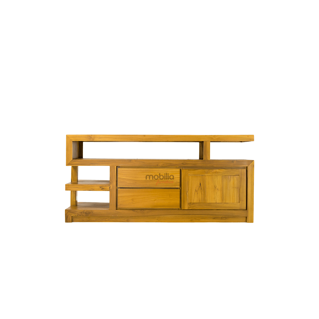 Heraklion Single Door Rectangular TV Unit with Wings Design