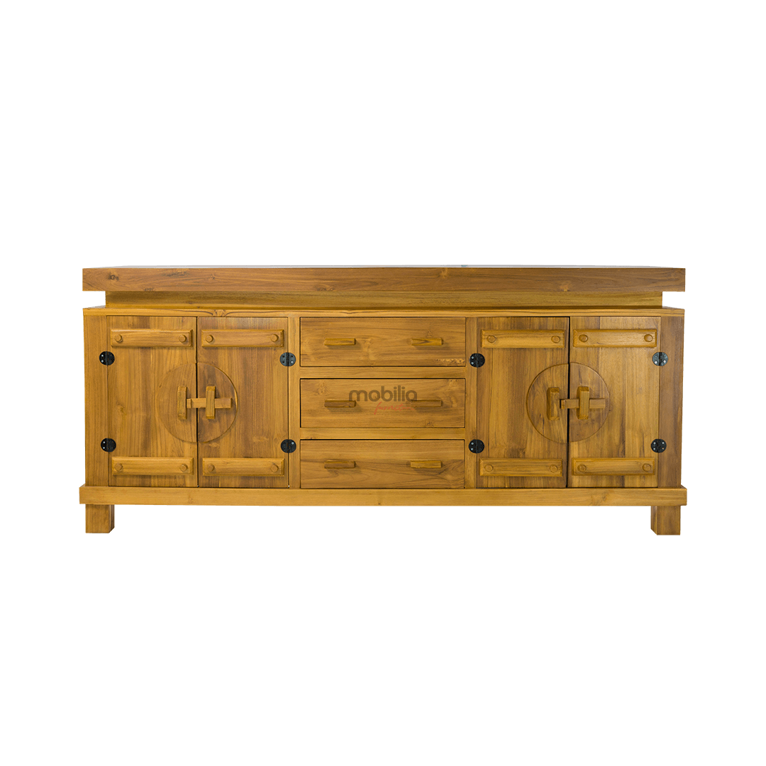 Persia Rectangular TV Unit with Antique Design