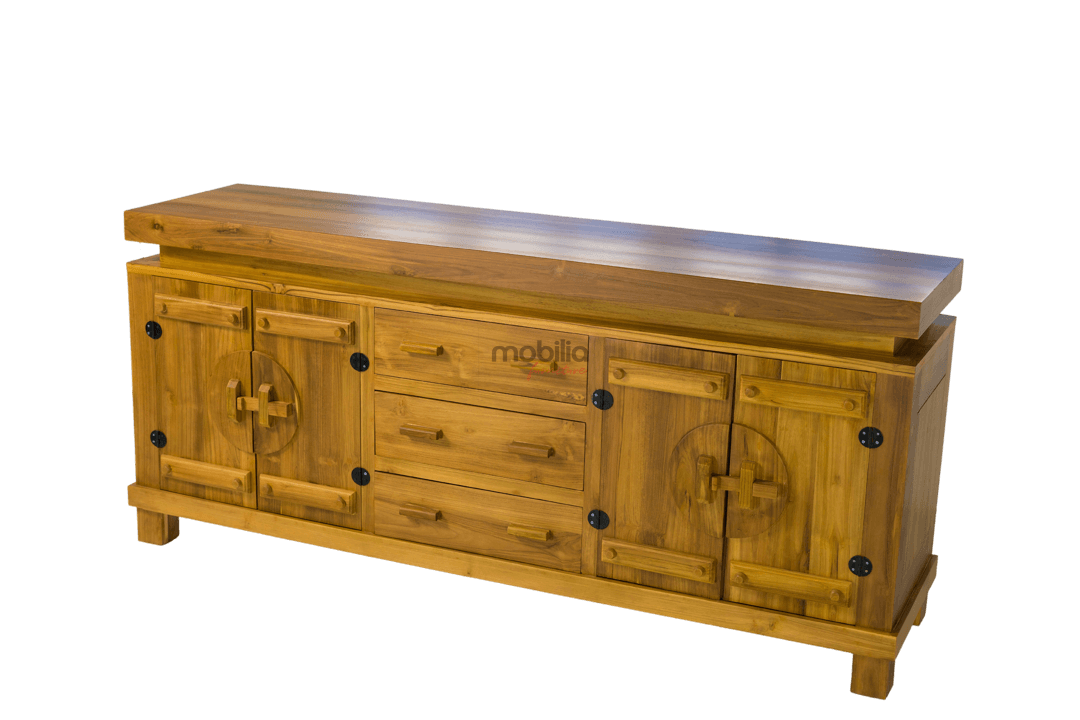 Persia Rectangular TV Unit with Antique Design - Image 2