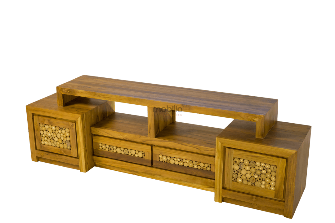 Alexandria Rectangular TV Unit with Coin Design - Image 2