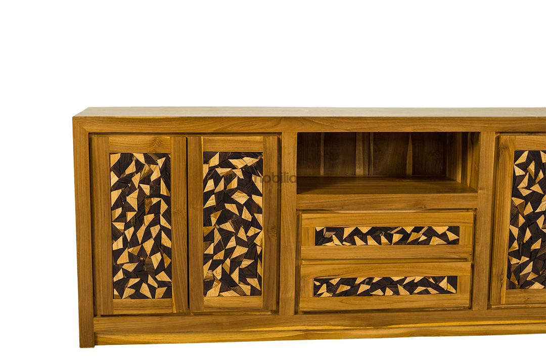 Madrid 200cm Wide Rectangular TV Unit with Sono Design - Image 2