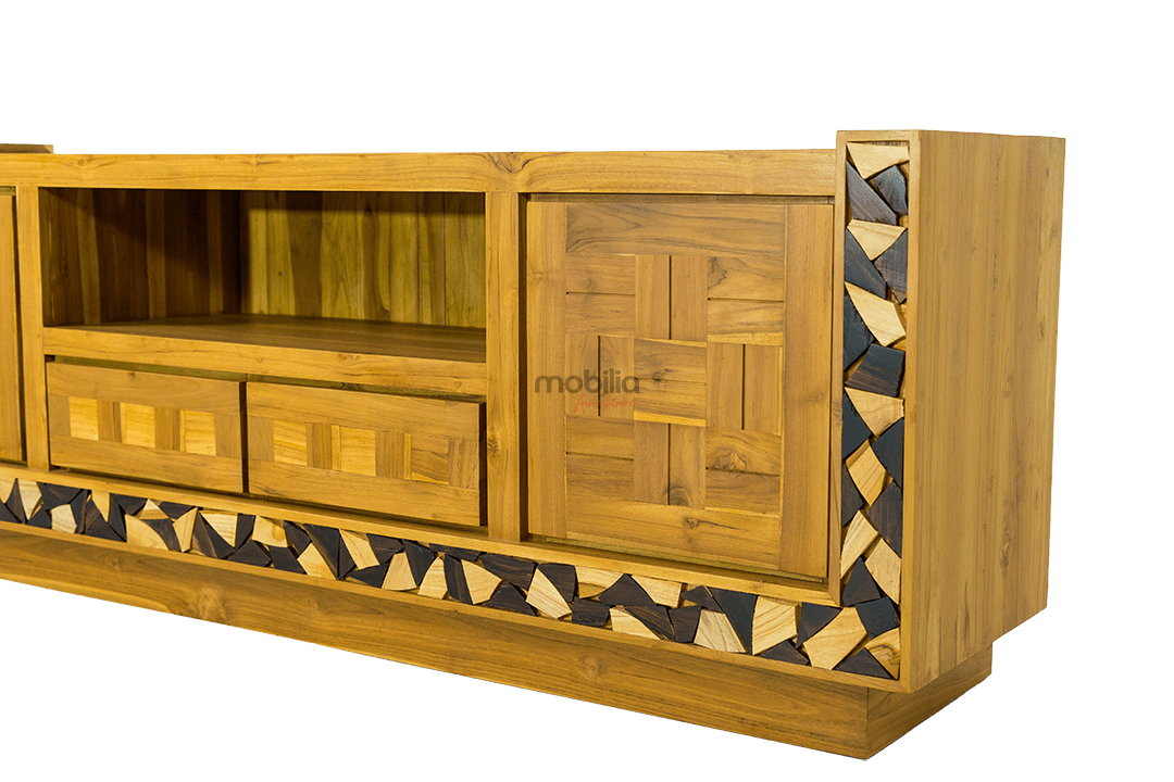 Paris 200cm Wide Rectangular TV Unit with Sono Design - Image 2