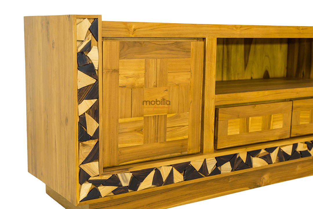 Paris 200cm Wide Rectangular TV Unit with Sono Design - Image 4