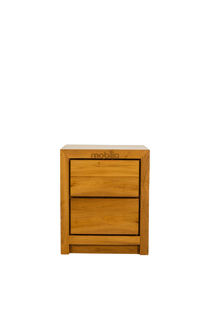 Astralyn 2 Drawers Bedside Table with Minimalist Design