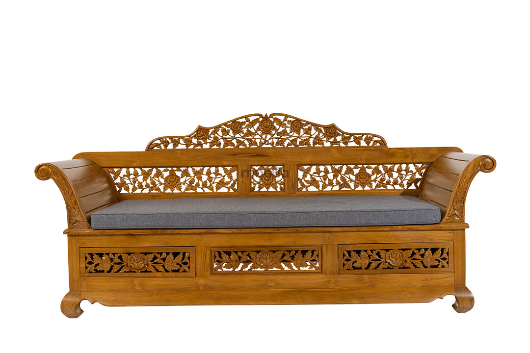 Belize 3 Seater Canapé with Flower Design