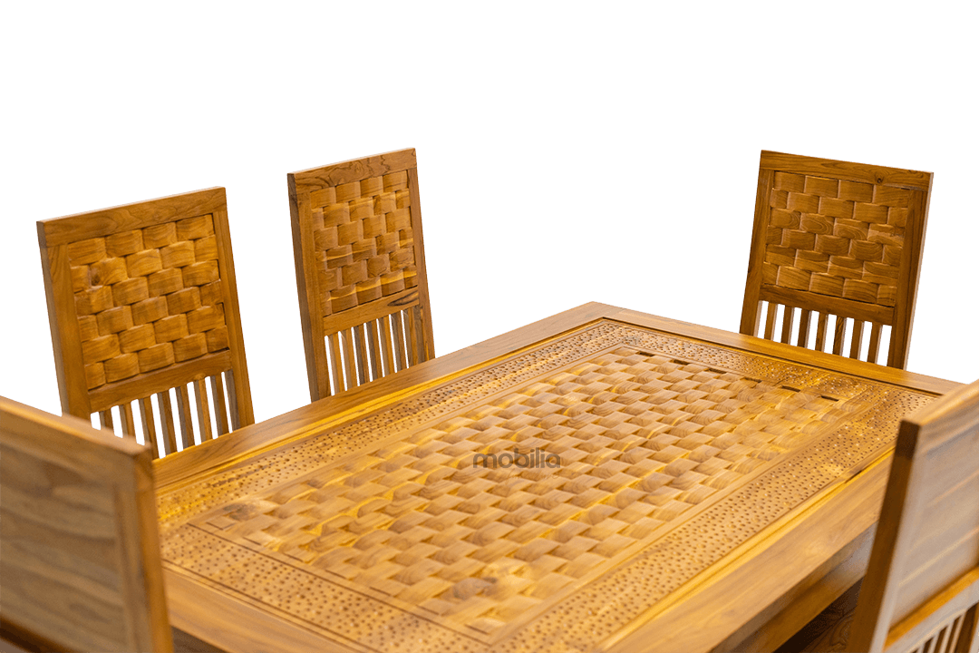 6 Seater Fava Dining set with Pattern Design - Image 5