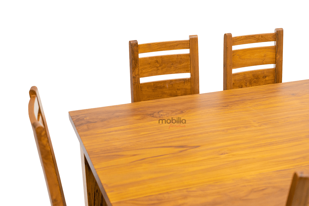 6 Seater Pequi Dining set with Ladder Back Design - Image 6