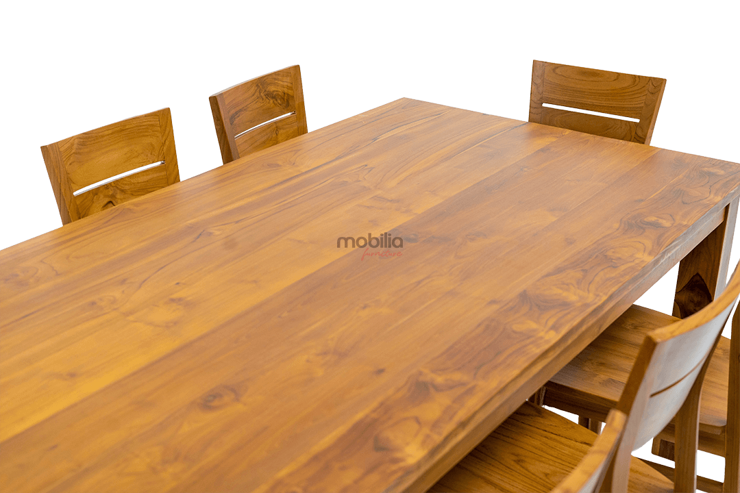6 Seater Pequi Dining set with Notch Back Design - Image 2