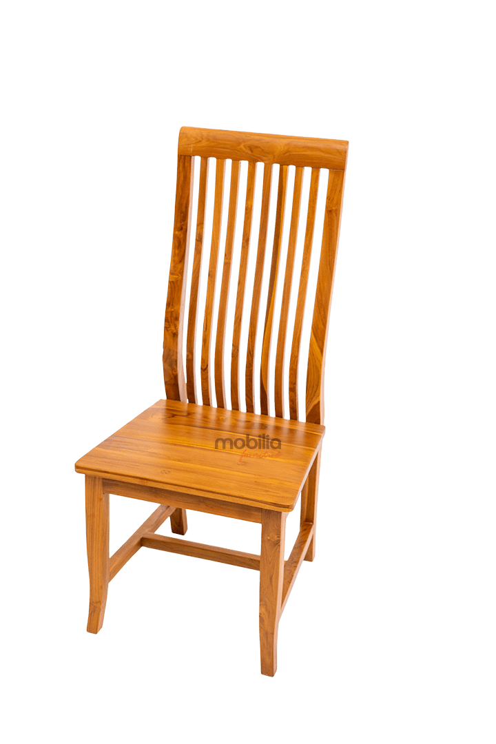 6 Seater Pequi Dining set with Stripes Back Design - Image 6