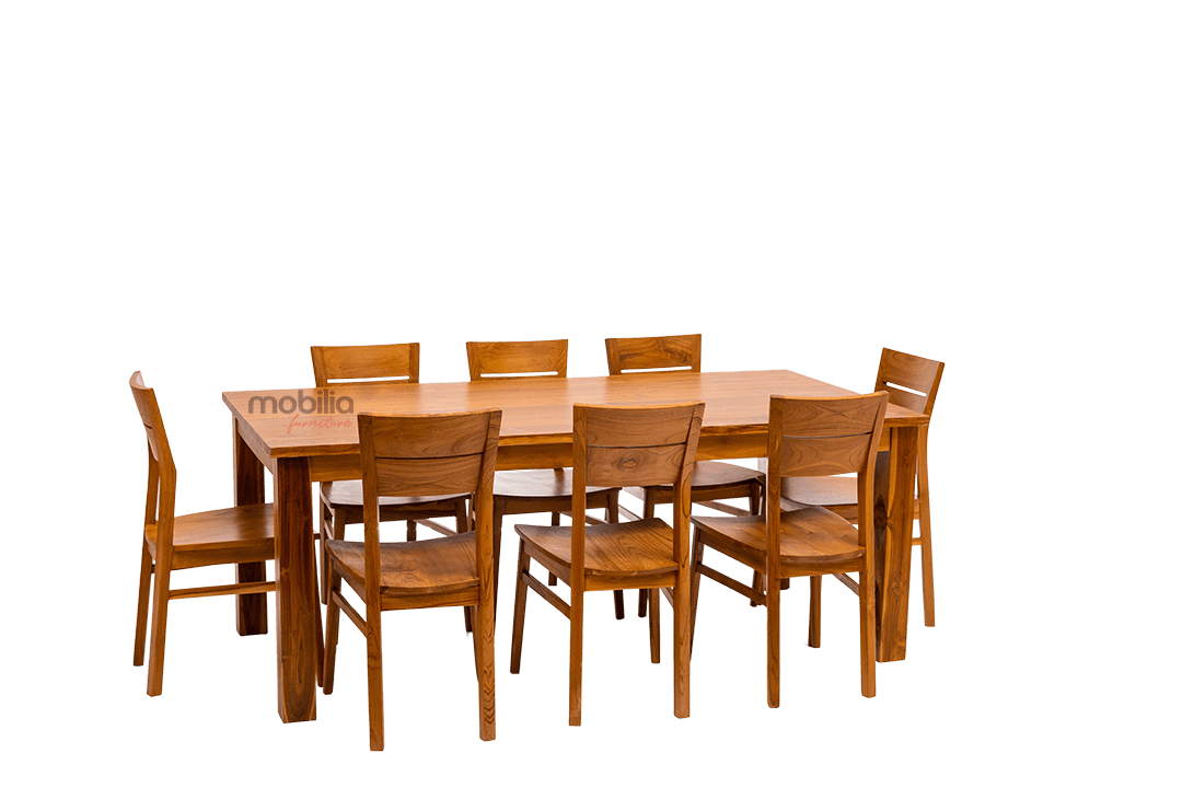 8 Seater Pequi Dining set with Notch Back Design - Image 2