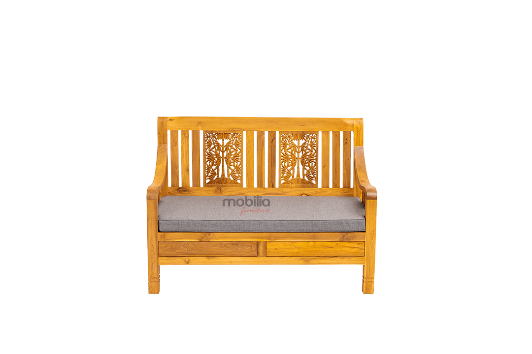Suez 2 Seater Sofa with Bamboo Design