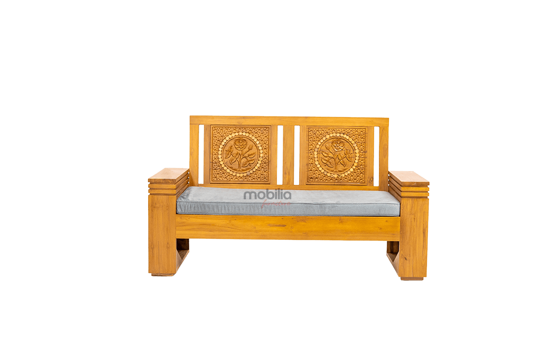 Lorient 2 Seater Sofa with Flower Design