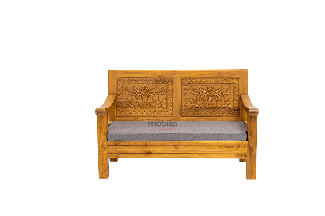 Giza 2 Seater Sofa with Leaves Design