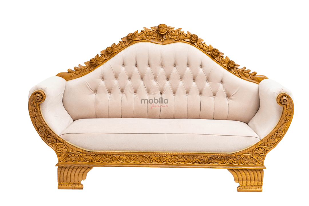 Charleroi 3 Seater Sofa with Flower Design
